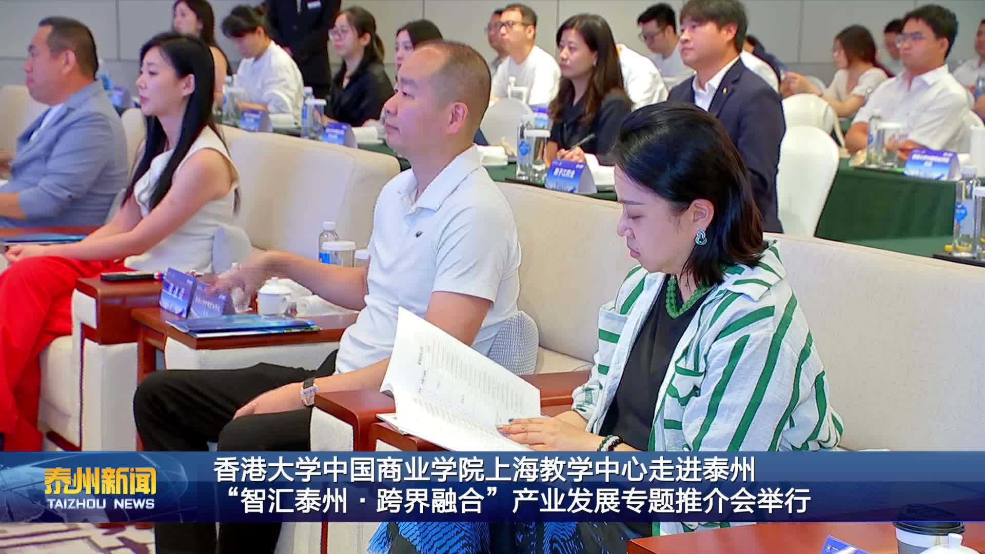 香港大学中国商业学院上海教学中心走进泰州  “智汇泰州·跨界融合”产业发展专题推介会举行